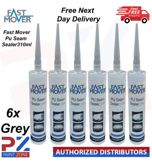 6X FAST MOVER PU SEAM SELAER CARTRIDGE GREY (310ML) CAR BODY Adhesive & Sealant